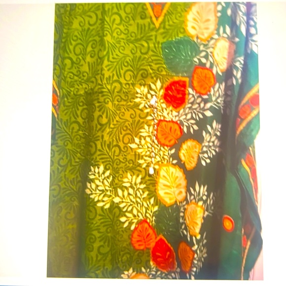 Denim Dress Tropical Style Size Free - Picture 3 of 5